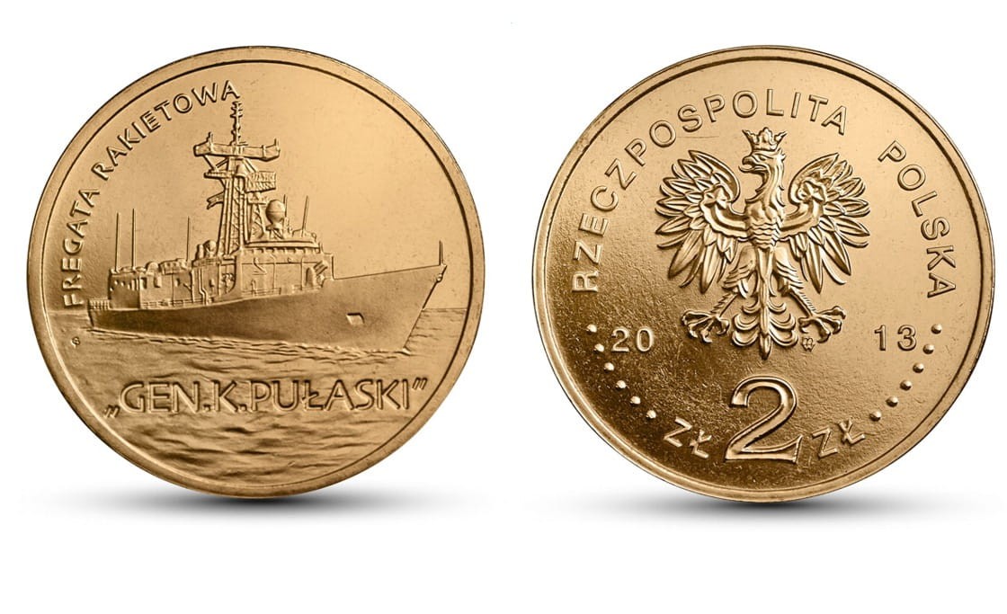 2 zł Fregata rakietowa Gen. K. Pułaski 2013