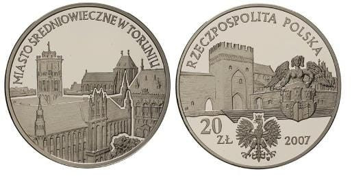 20 zł Miasto średniowieczne w Toruniu 2007