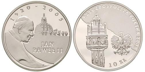 10 zł Jan Paweł II 2005