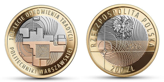 200 zł 100-lecie Politechniki Warszawskiej 2015