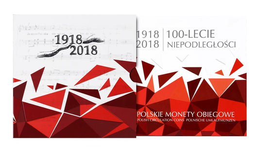Monety 100-lecie Niepodległości w blistrze x9 2018 USZK.