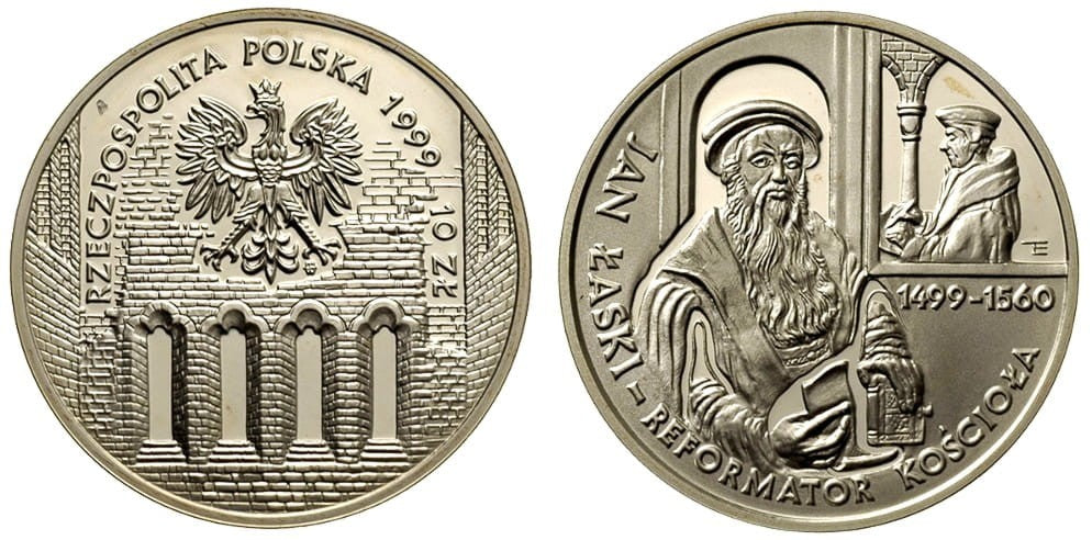 10 zł Jan Łaski 1999