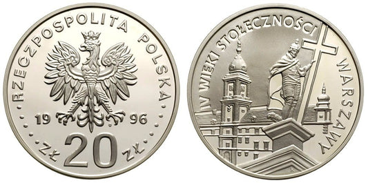 20 zł IV wieki stołeczności Warszawy 1996