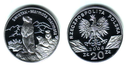 20 zł Świstak (łac. Marmota marmota) 2006