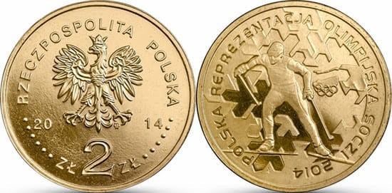 2 zł Polska Reprezentacja Olimpijska Soczi 2014