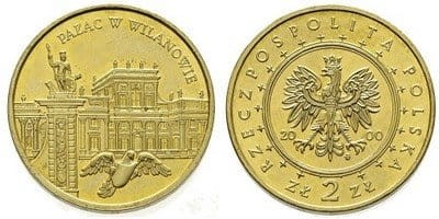 2 zł Pałac w Wilanowie 2000