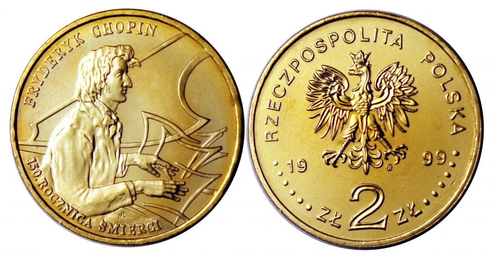 2 zł Fryderyk Chopin 1999