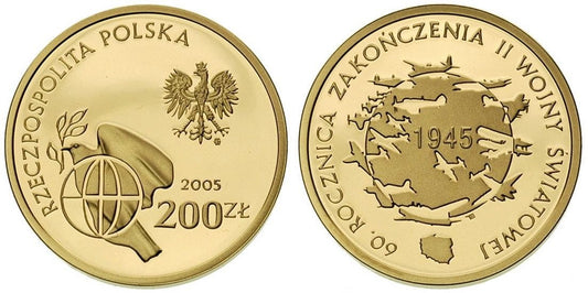 200 zł 60. rocznica zakończenia II wojny światowej 2005