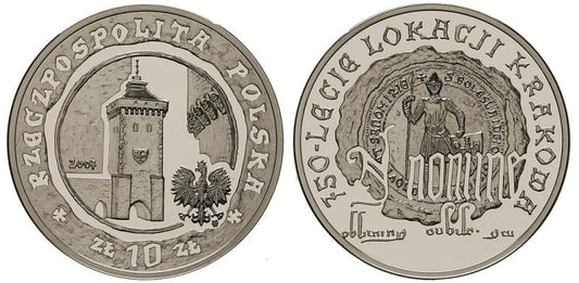 10 zł 750-lecie lokacji Krakowa 2007