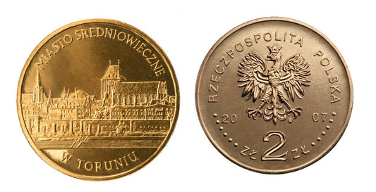 2 zł Miasto średniowieczne w Toruniu 2007
