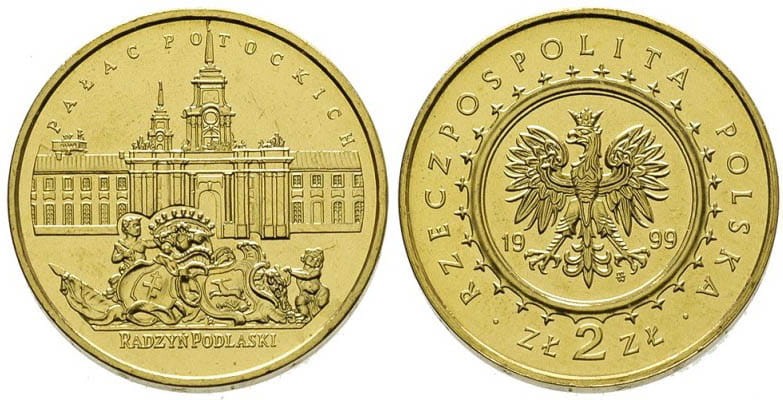2 zł Pałac Potockich w Radzyniu Podlaskim 1999