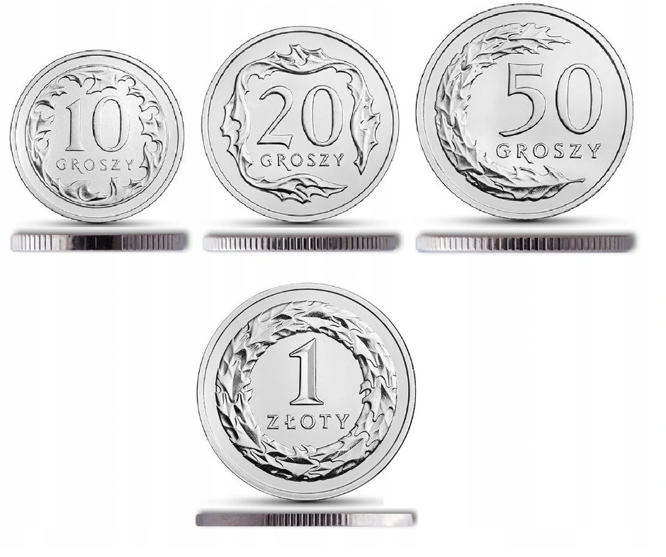 Polskie monety obiegowe 10,20,50 gr + 1 zł 2019