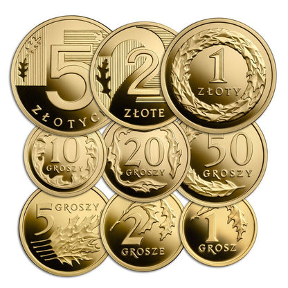 100 lat złotego - zestaw złotych monet 2019