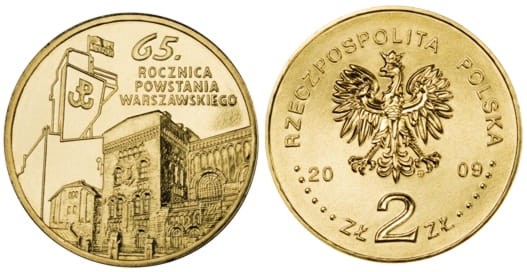 2 zł 65 rocznica Powstania Warszawskiego 2009