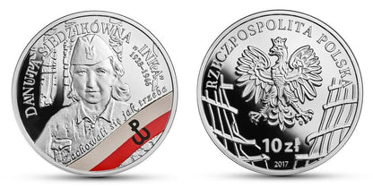 10 zł Żołnierze niezłomni - Danuta Siedzikówna „Inka” 2017