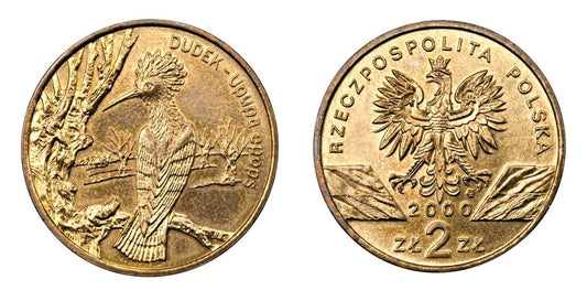 2 zł Dudek (łac. Upupa epops ) 2000