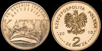 2 zł 70 rocznica zbrodni katyńskiej 2010