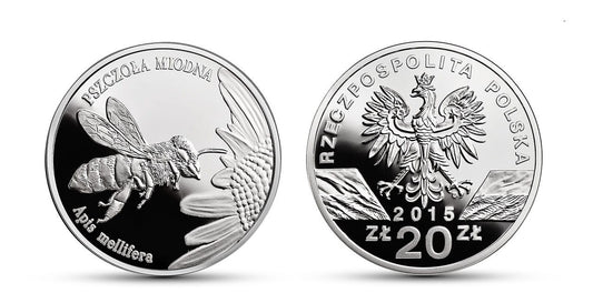 20 zł Pszczoła miodna (łac Apis mellifera) 2015