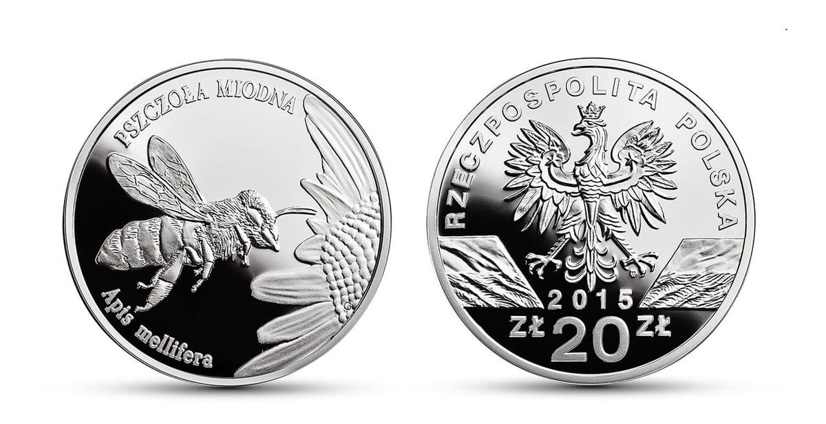 20 zł Pszczoła miodna (łac Apis mellifera) 2015