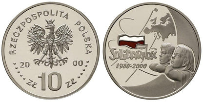 10 zł 20-lecie Solidarności 2000