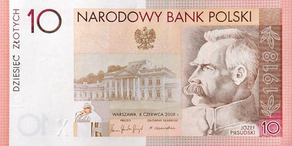 10 zł 90. rocznica odzyskania niepodległości 2008