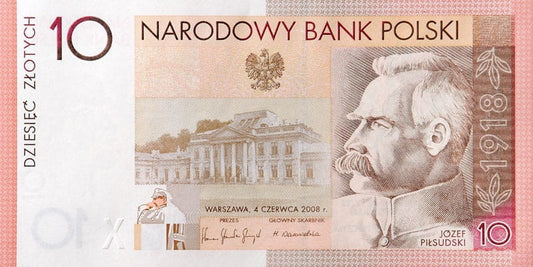 10 zł 90. rocznica odzyskania niepodległości 2008