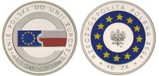10 zł Wstapienie Polski do UE 2004