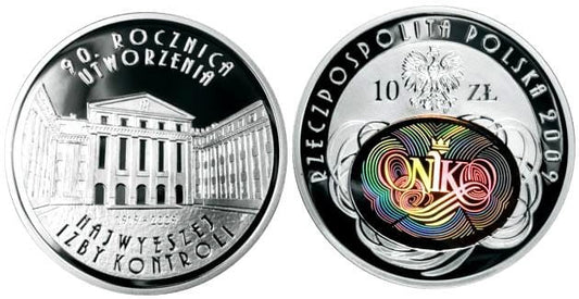 10 zł 90 rocznica utworzenia NIK 2009
