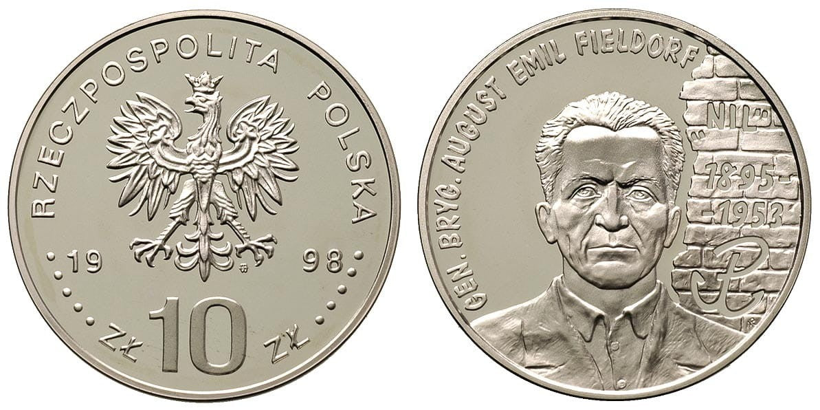 10 zł August Fieldorf 1998
