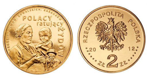 2 zł Polacy ratujący Żydów – rodzina Ulmów, Kowalskich, Baranków 2012