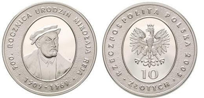 10 zł Mikołaj Rej 2005