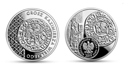 20 zł Historia Monety Polskiej – grosz Kazimierza Wielkiego  2015