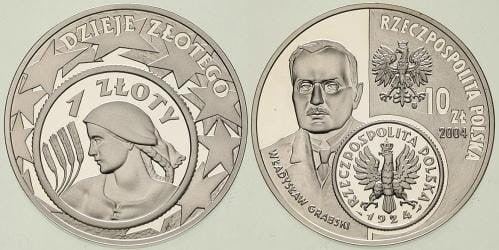 10 zł Dzieje złotego 2004