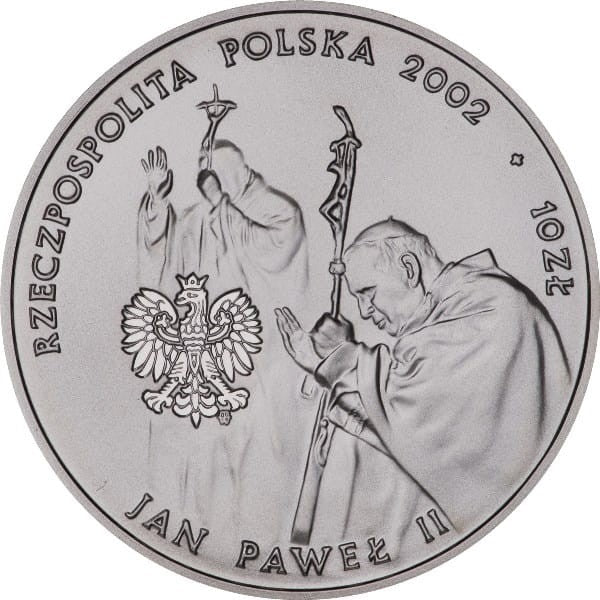 10 zł Jan Paweł II Pontifex Maximus 2002