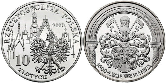 10 zł 1000-lecie Wrocławia 2000