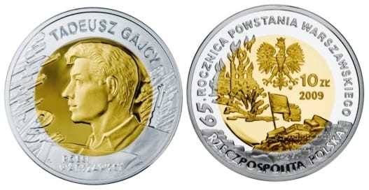 10 zł Tadeusz Gajcy 2009