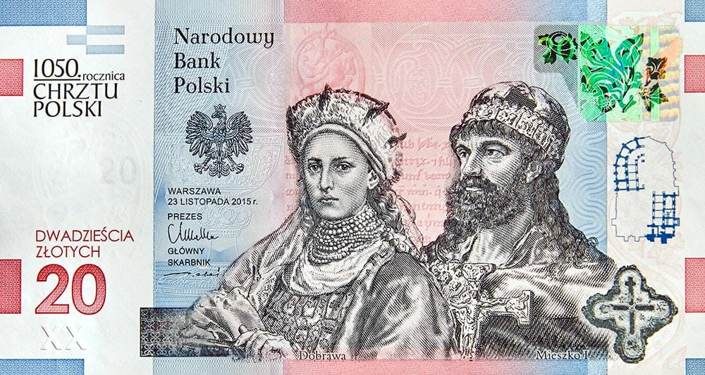 20 zł 1050. rocznica Chrztu Polski  2016