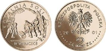 2 zł Kopalnia soli w Wieliczce 2001