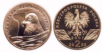 2 zł Foka szara (łac. Halichoerus grypus) 2007