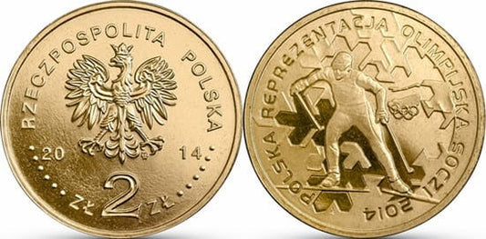 2 zł Polska Reprezentacja Olimpijska Soczi 2014