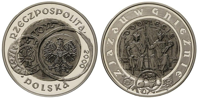 10 zł 1000 - lecie zjazdu w Gnieźnie 2000