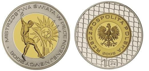 10 zł Piłka nożna MŚ Niemcy 2006 platerowana