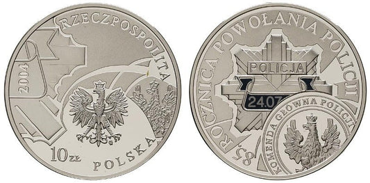 10 zł 85-lecie Policji 2004