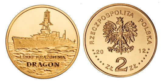 2 zł Polskie okręty: Lekki krążownik „Dragon” 2012