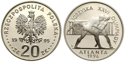 20 zł Igrzyska XXVI Olimpiady Atlanta - Zapaśnicy 1995