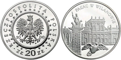 20 zł Pałac w Wilanowie 2000