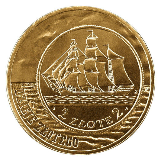 2 zł Dzieje złotego - żaglowiec 2005