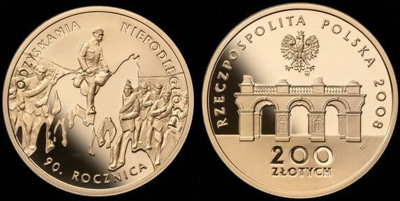 200 zł 90. rocznica odzyskania niepodległości 2008