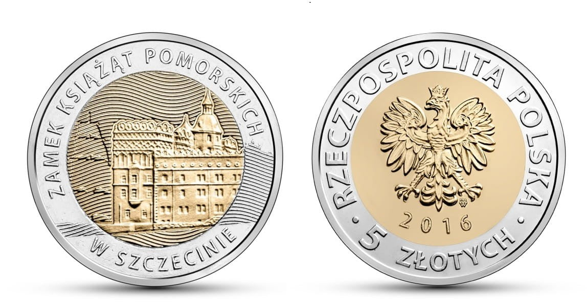 5 zł Zamek Książąt w Szczecinie 2016 nr6