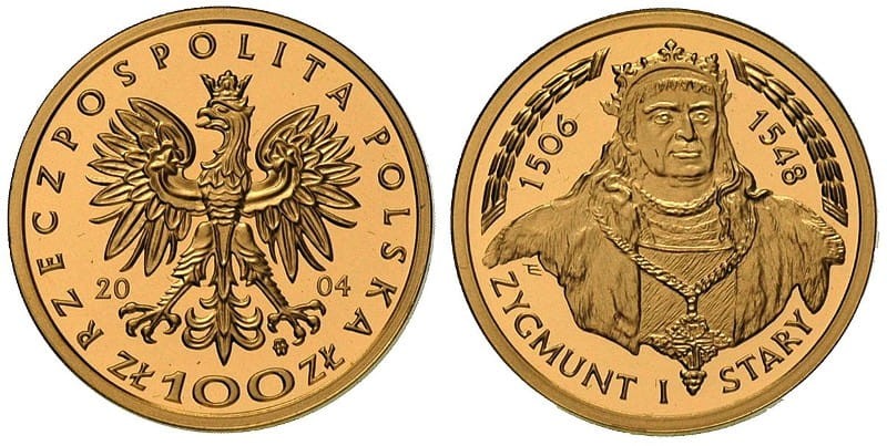 100 zł Zygmunt I Stary 2004